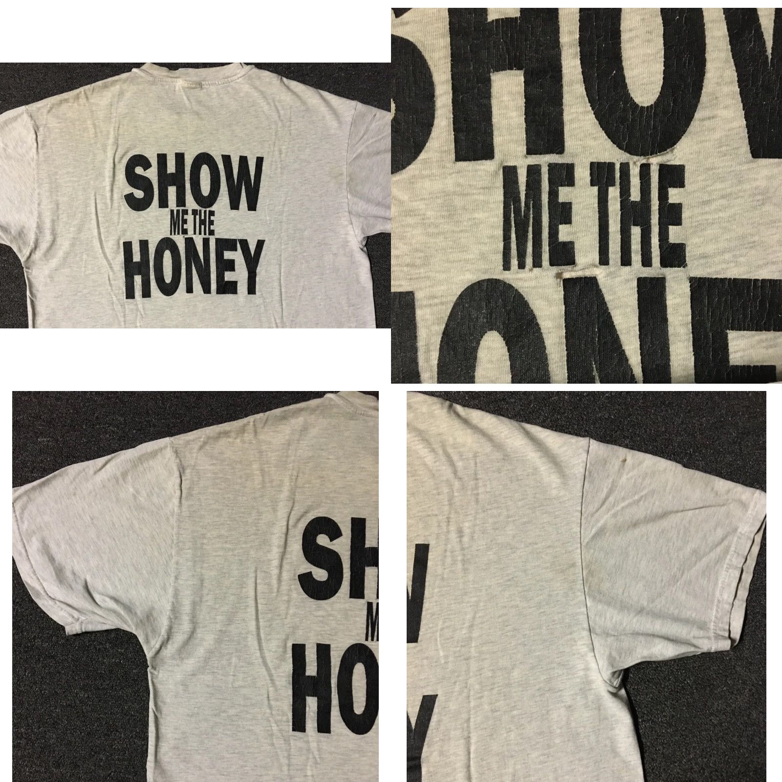 Thrasher Vtg 90s Winnie The Pooh Show Me The Honey Thrashed Faded Shirt XL Cartoon Grunge Size US XL / EU 56 / 4 - 9 Thumbnail