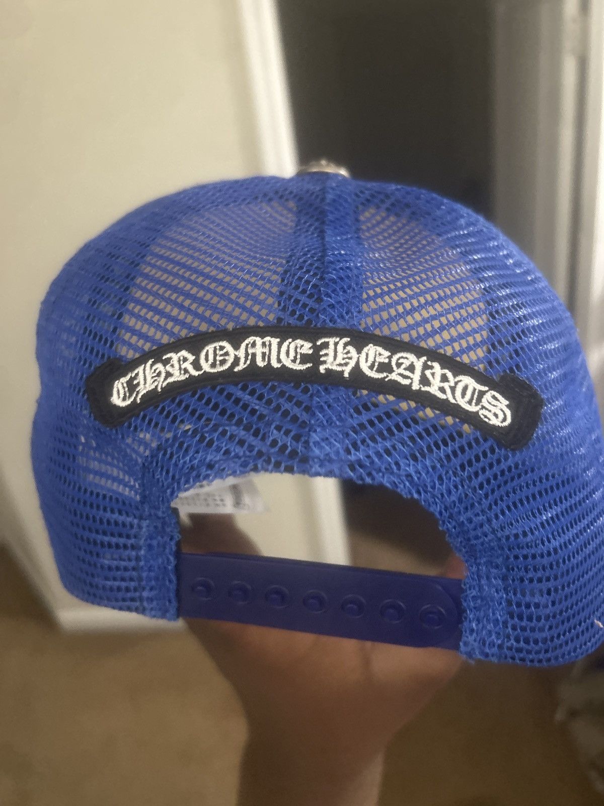 Chrome Hearts Chrome Hearts Crosse Trucker Hat 'Blue/White' Size ONE SIZE - 6 Thumbnail