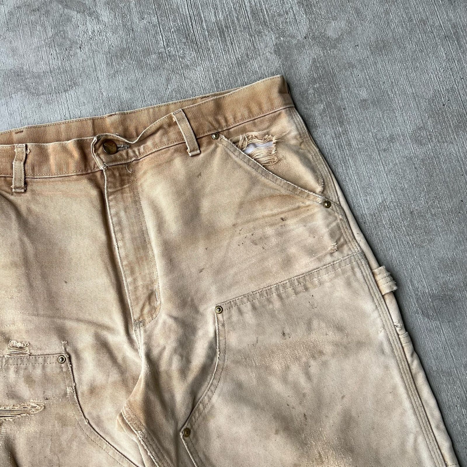 Carhartt × Vintage Carhartt brown double knee work wear carpenter pants Size US 35 - 3 Thumbnail