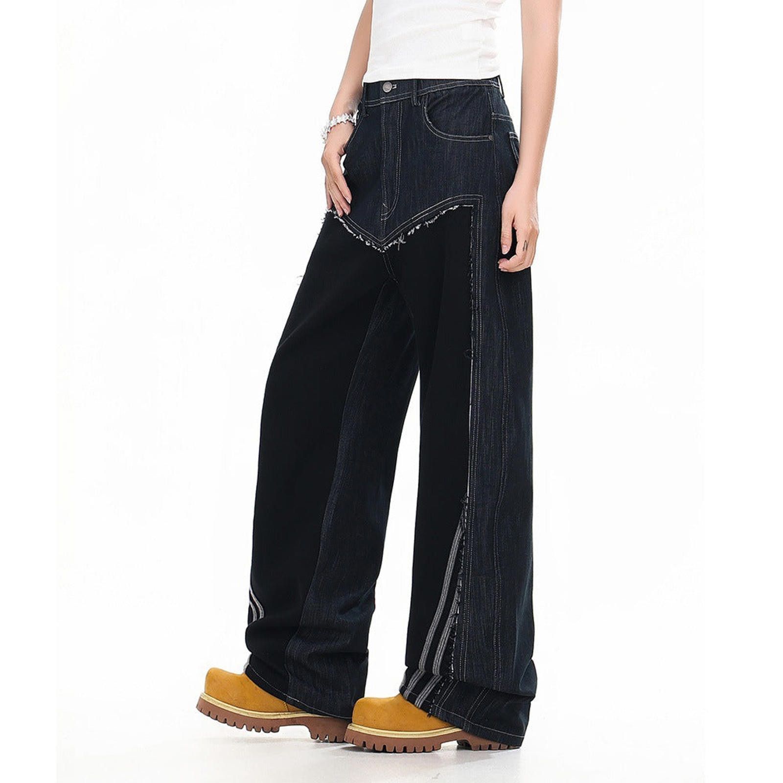 Japanese Brand Black Wide Leg Denim Jeans, Baggy Loose Fit Pants Size US 32 / EU 48 - 3 Thumbnail
