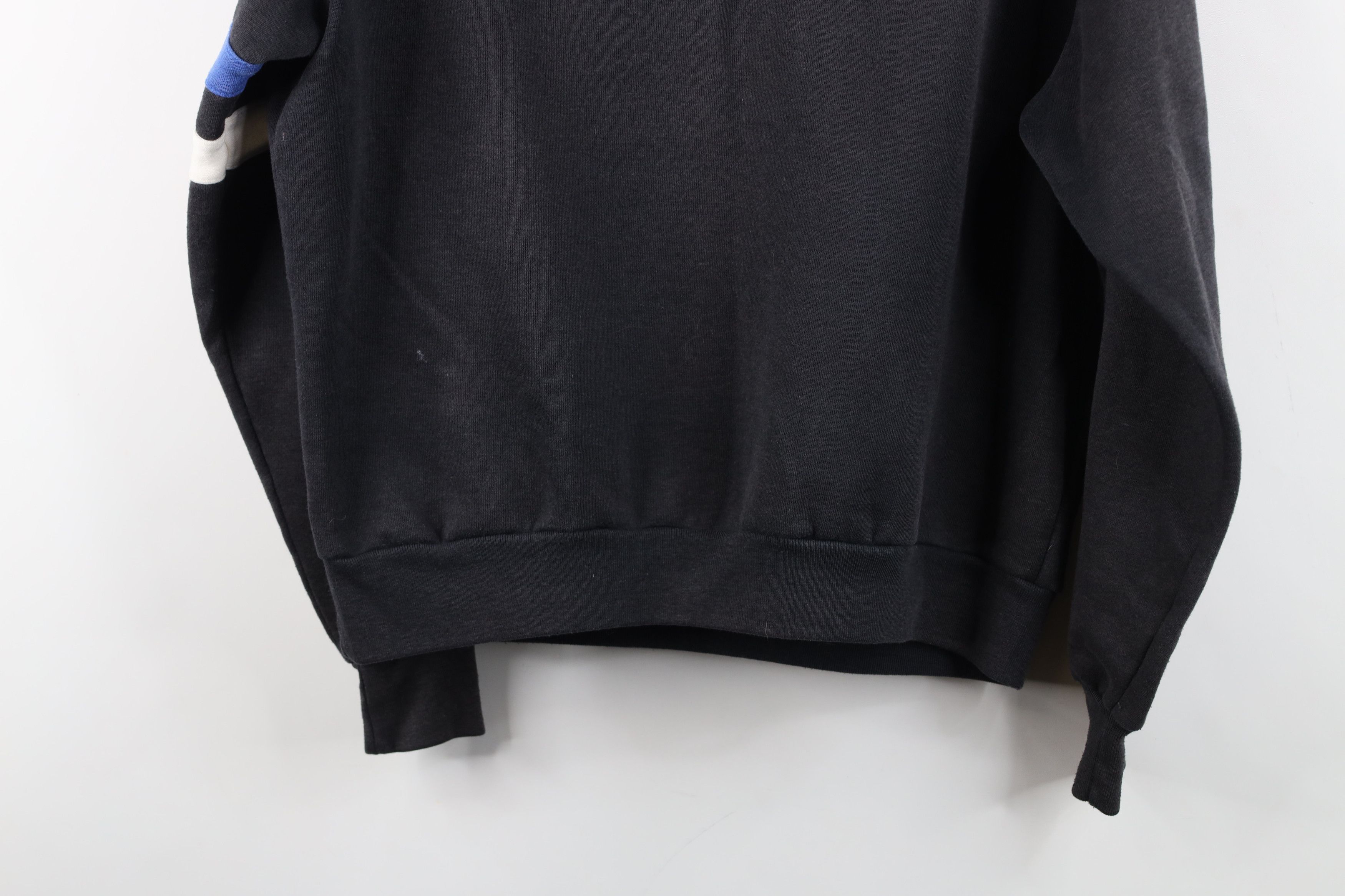 Vintage Vintage 80s 90s Streetwear Striped Hoodie Sweatshirt Black Size US S / EU 44-46 / 1 - 14 Thumbnail