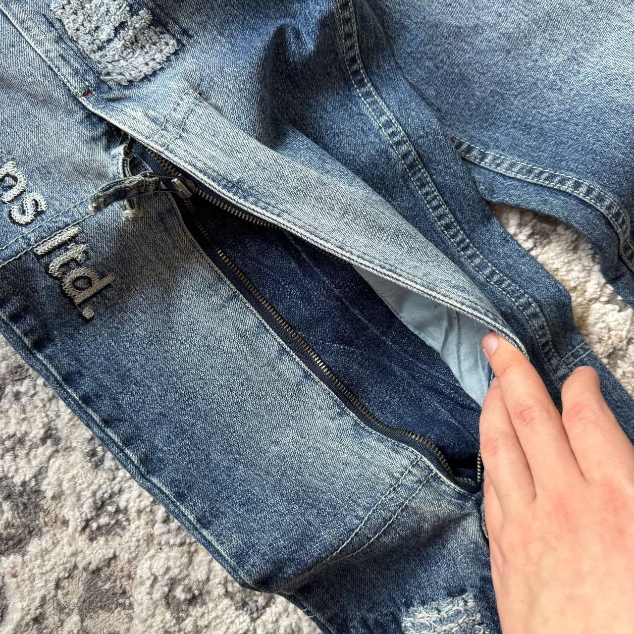 Southpole PACO ULTRA WIDE BAGGY STONE WASH Y2K JNCO RETRO DENIM JEANS Size US 30 / EU 46 - 7 Thumbnail
