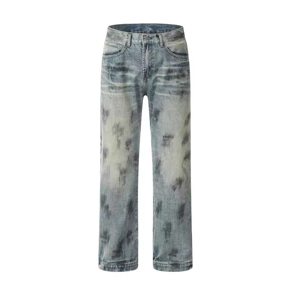 Designer × Vintage Washed Design Straight Dirty y2k jeans Size US 30 / EU 46 - 6 Thumbnail