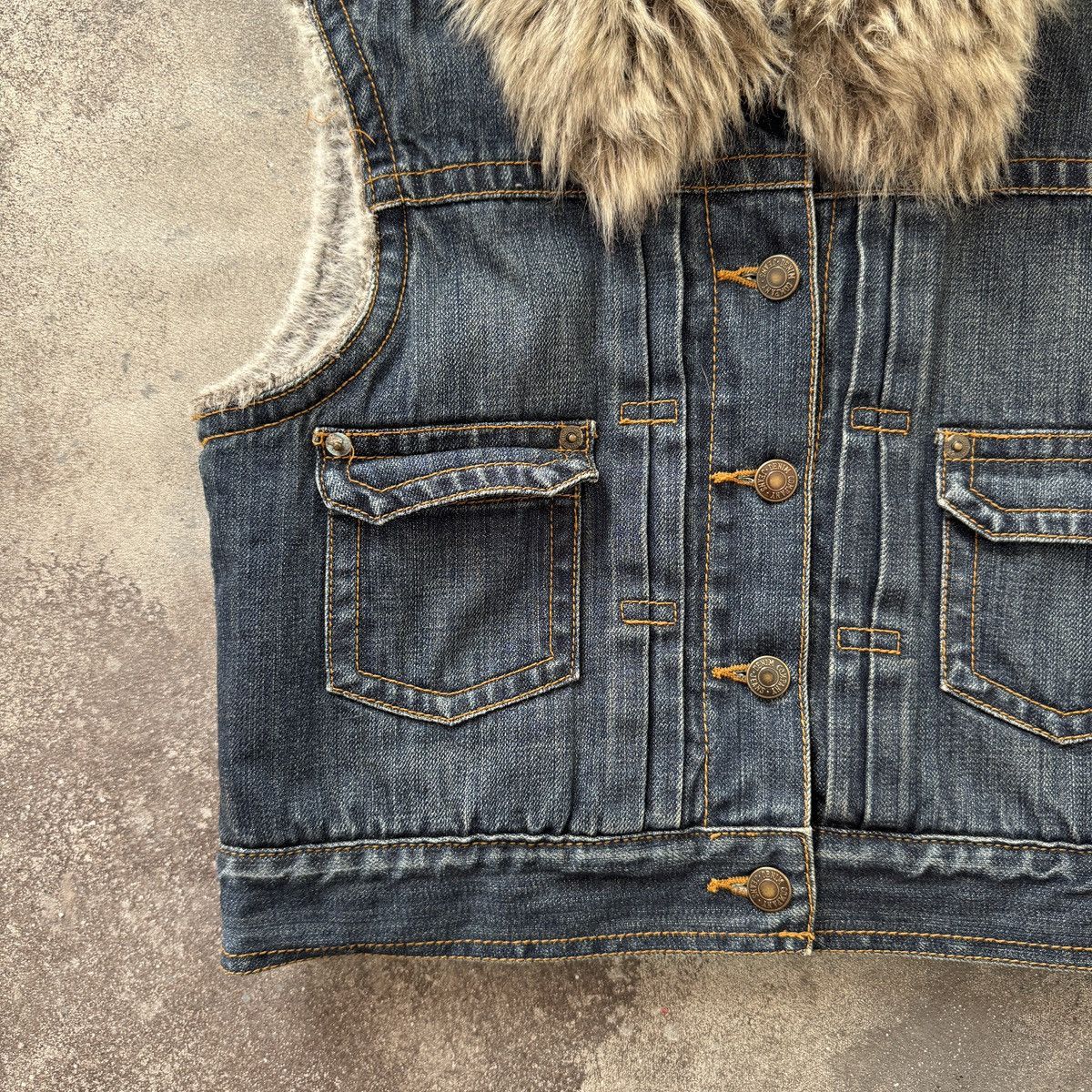 Seditionaries Japan Style Vintage Y2K Grunge Faux Fur Cropped Vest Size M / US 6-8 / IT 42-44 - 5 Thumbnail