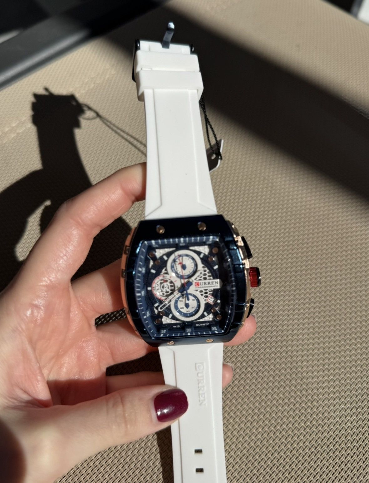 Curren Chronograph White Men's Sport Wristwatch Quartz Brand New Size ONE SIZE - 4 Thumbnail