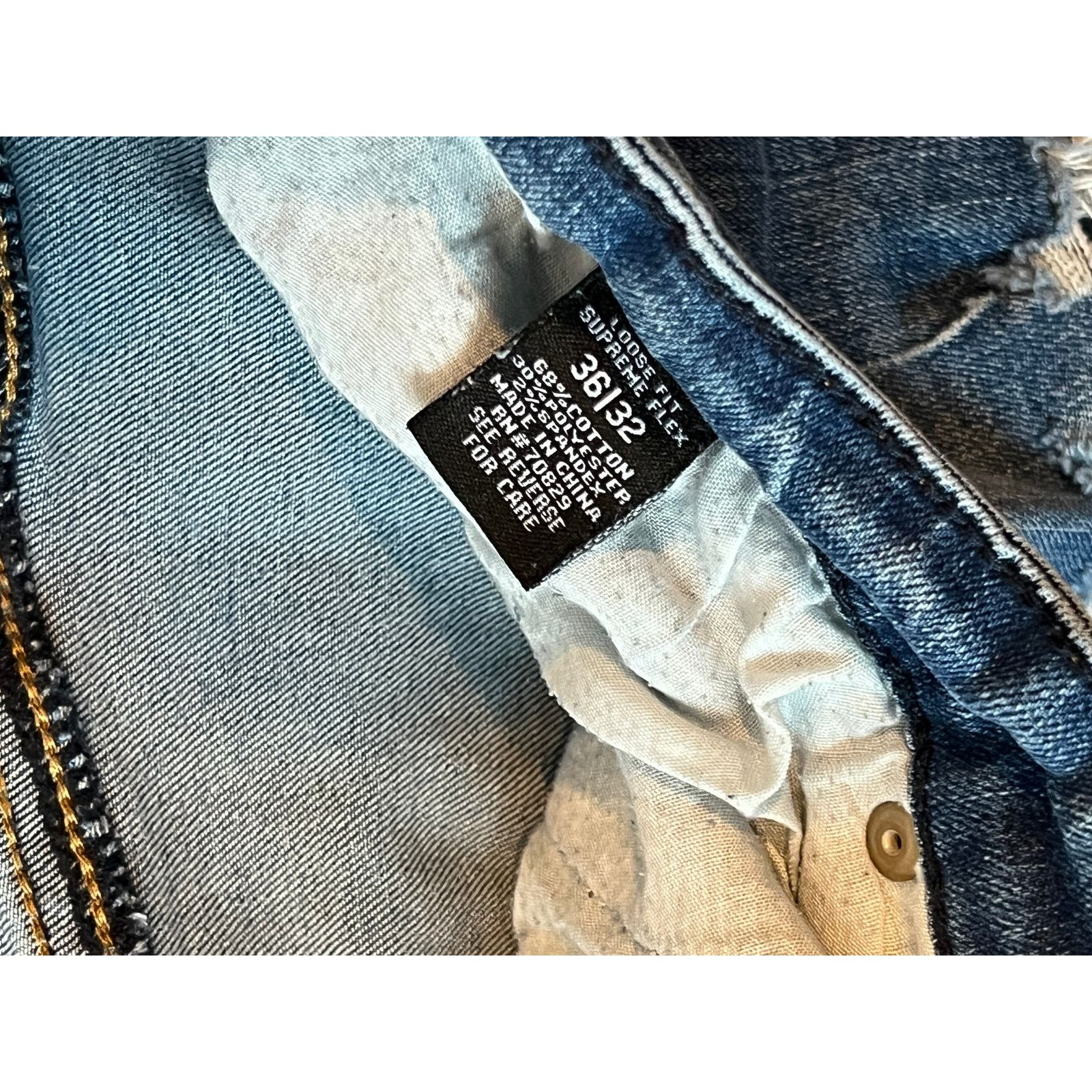 rue21 Rue 21 Premium Relaxed Distressed jeans Mens 36x32 Size US 36 / EU 52 - 4 Thumbnail