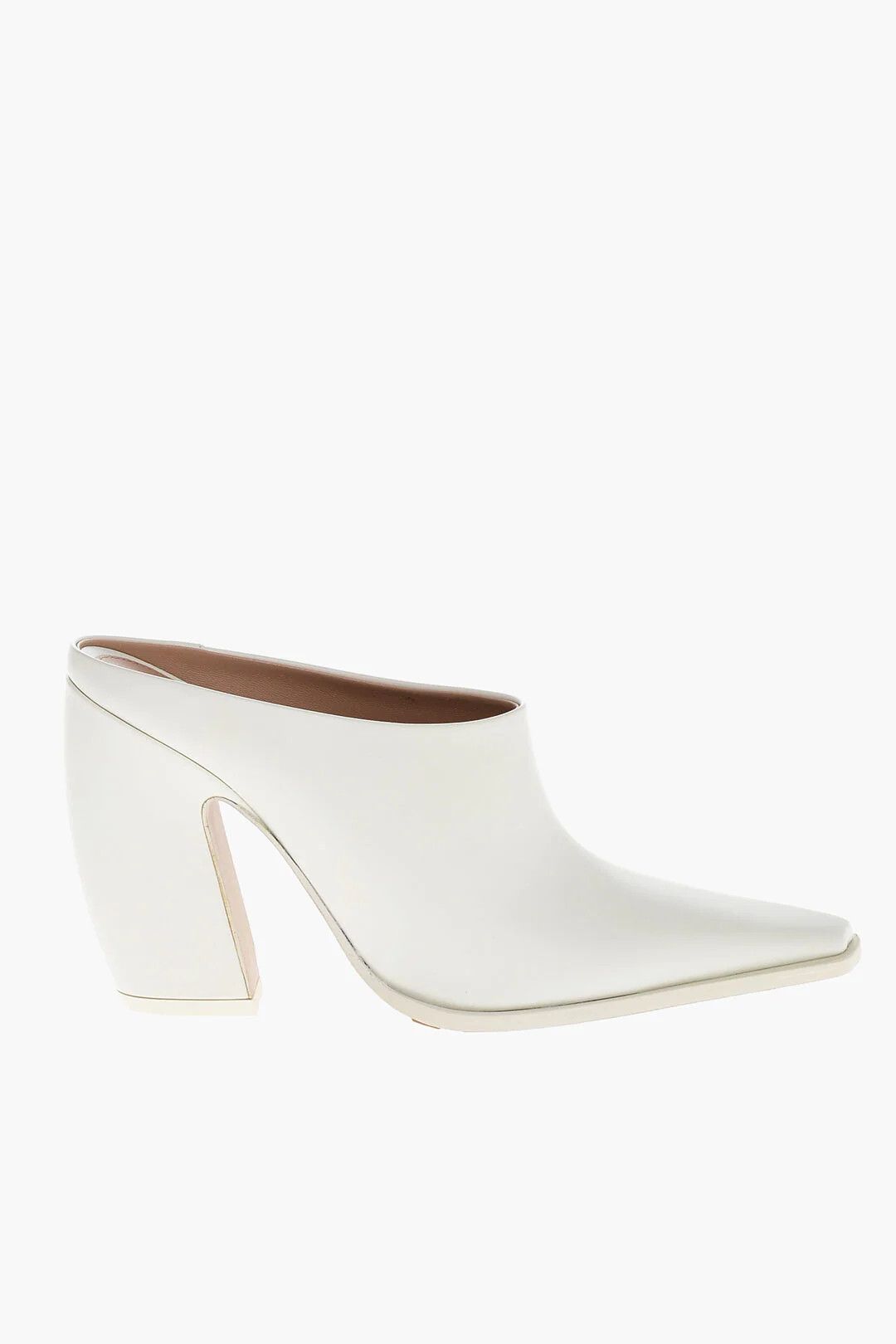 Bottega Veneta og1mm0426 Leather Mules in White Size US 7 / IT 37 - 1 Thumbnail