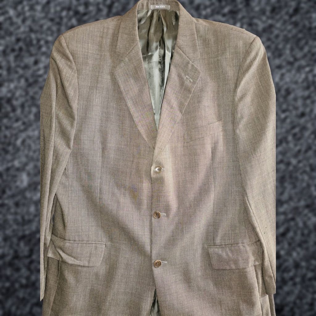 Calvin Klein Calvin Klein Signature 2pc Suit Wool Blend Solid Beige Brown Size 44 Reg 36/30 Mens Suit 2 Piece Regular Classic Size 44R - 1 Thumbnail