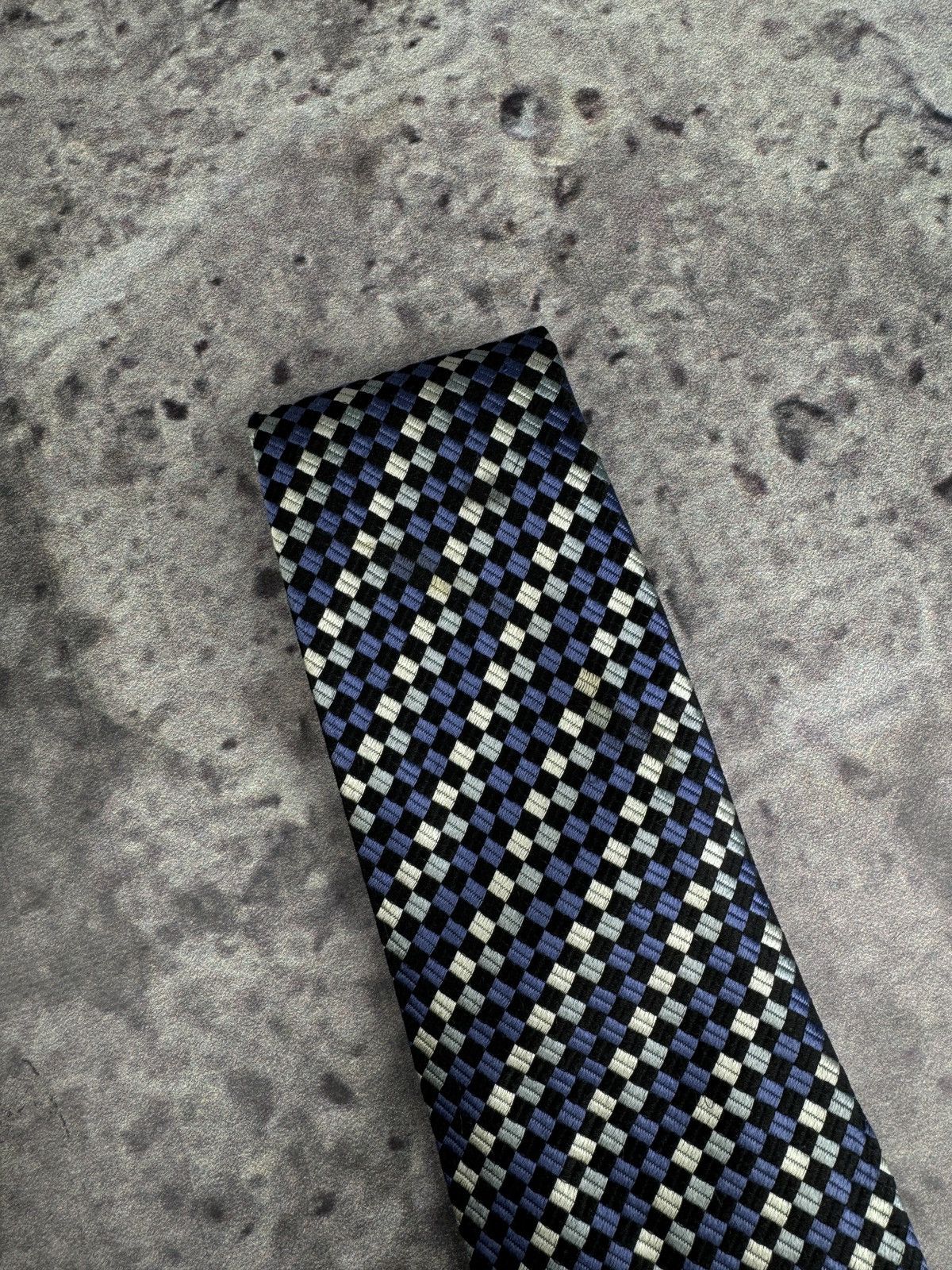 Aquascutum Aquascutum London Silk Tie Geometric Check Pattern Size ONE SIZE - 13 Thumbnail