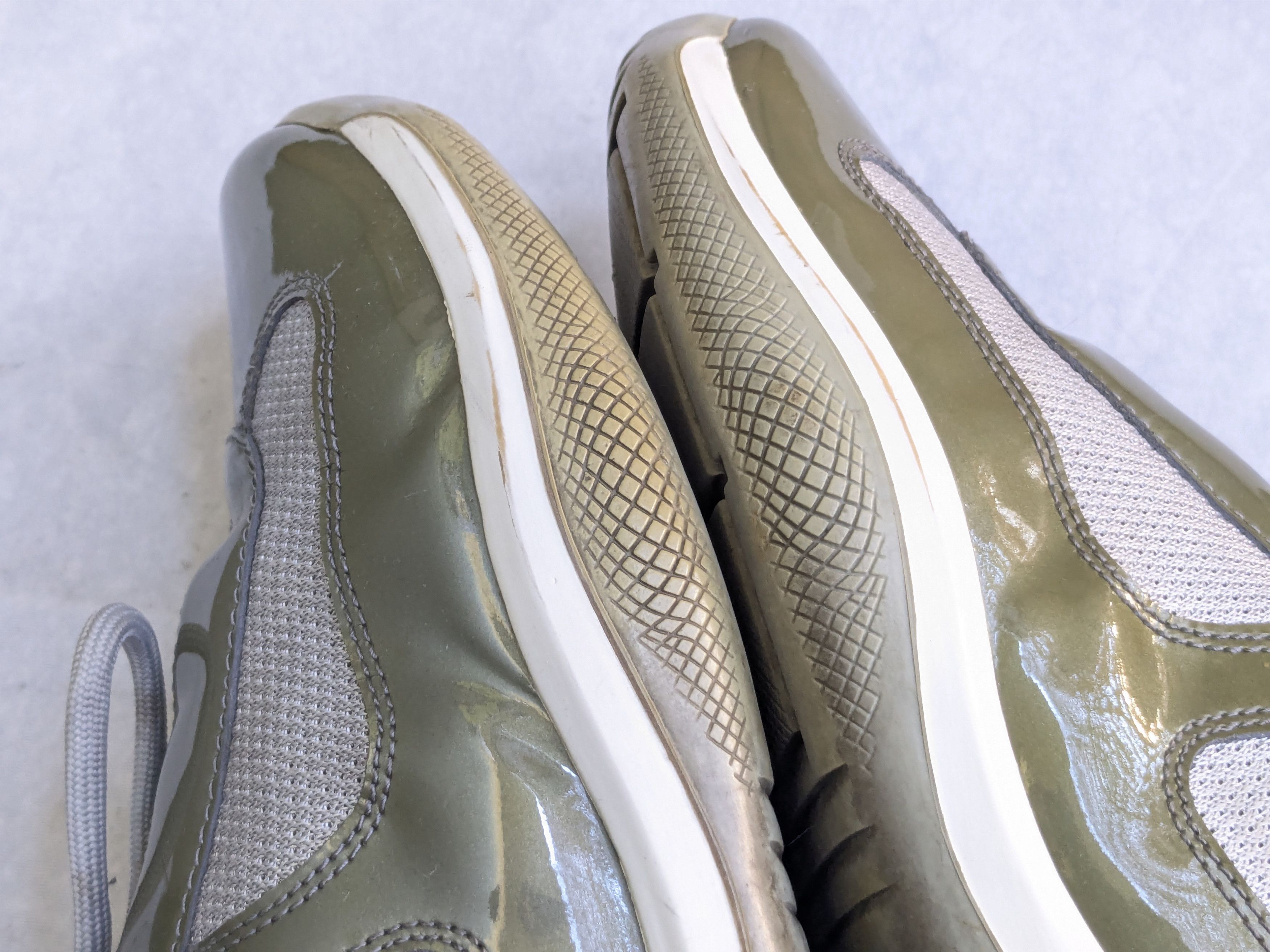 Prada Prada America's Cup Olive Green 9.5 Low Top Patent Leather Size US 9.5 / EU 42-43 - 10 Thumbnail