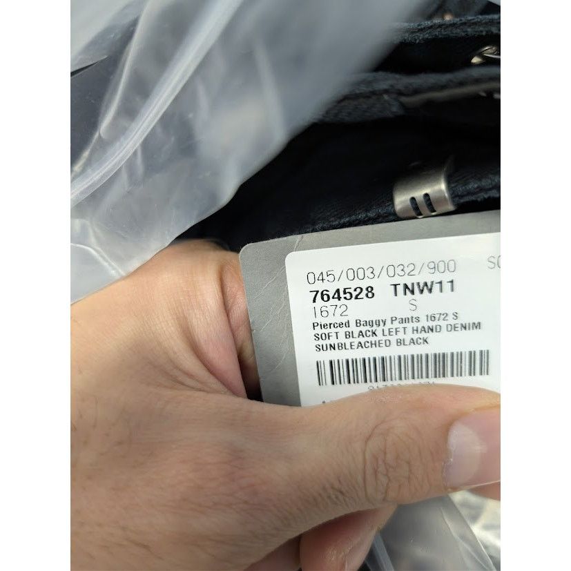 Balenciaga o1rshd1 Left Hand Denim Pierced Baggy Pants in Sunbleached Size US 30 / EU 46 - 21 Thumbnail
