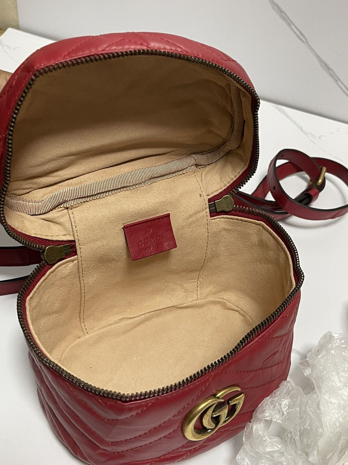Gucci Gucci Leather Marmont Mini Backpack Size ONE SIZE - 11 Thumbnail