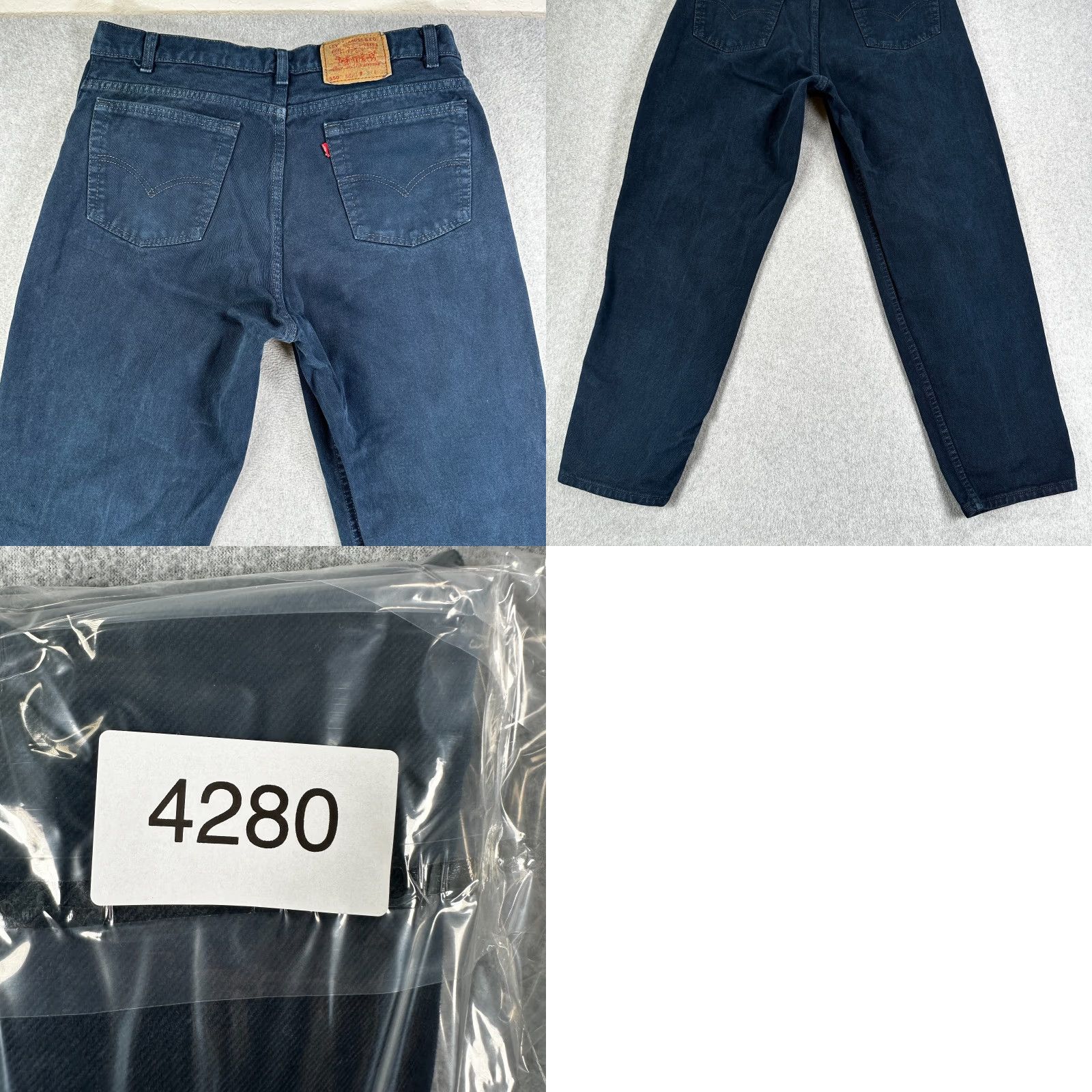Levi's VINTAGE Levi's 550 Jeans Mens 36x30 Dark Wash Denim Relaxed Fit 90s Made in USA Size US 36 / EU 52 - 9 Thumbnail