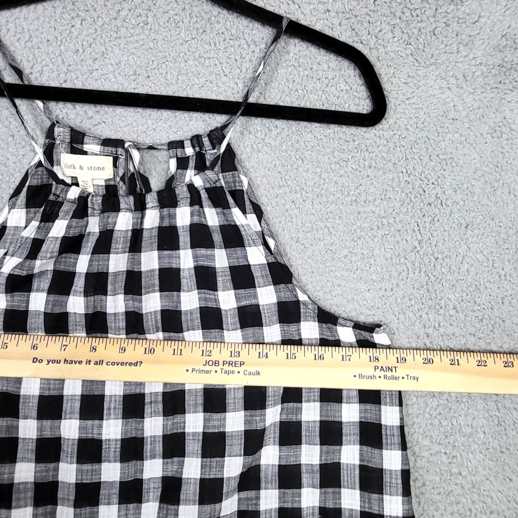 Anthropologie Anthropologie Cloth & Stone Top Size S plaid Halther Ruffle hem Ties Women’s Size S / US 4 / IT 40 - 3 Thumbnail