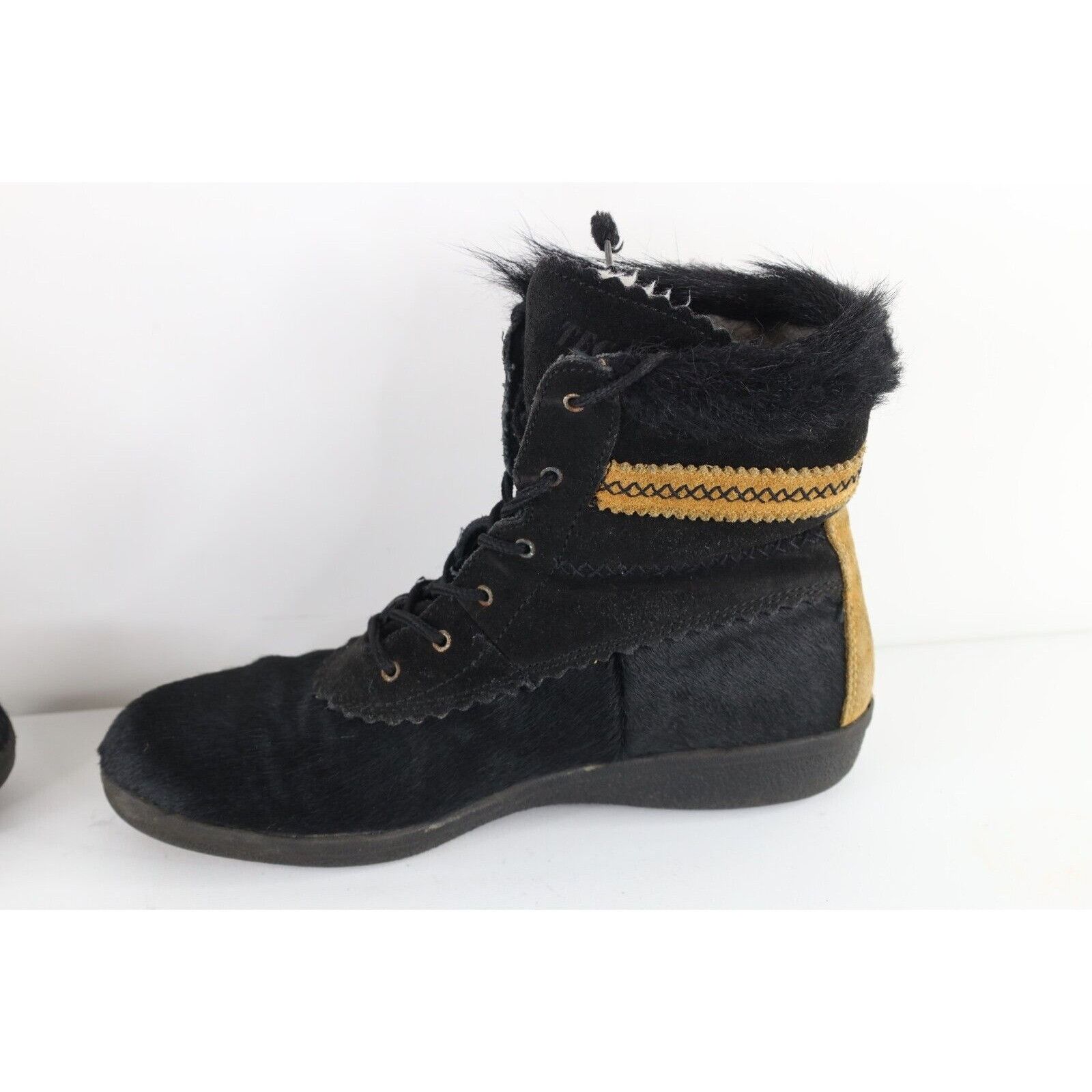 Vintage Vintage 90s Streetwear Fur Suede Leather Moccasin Boots Size US 8 / IT 38 - 7 Thumbnail