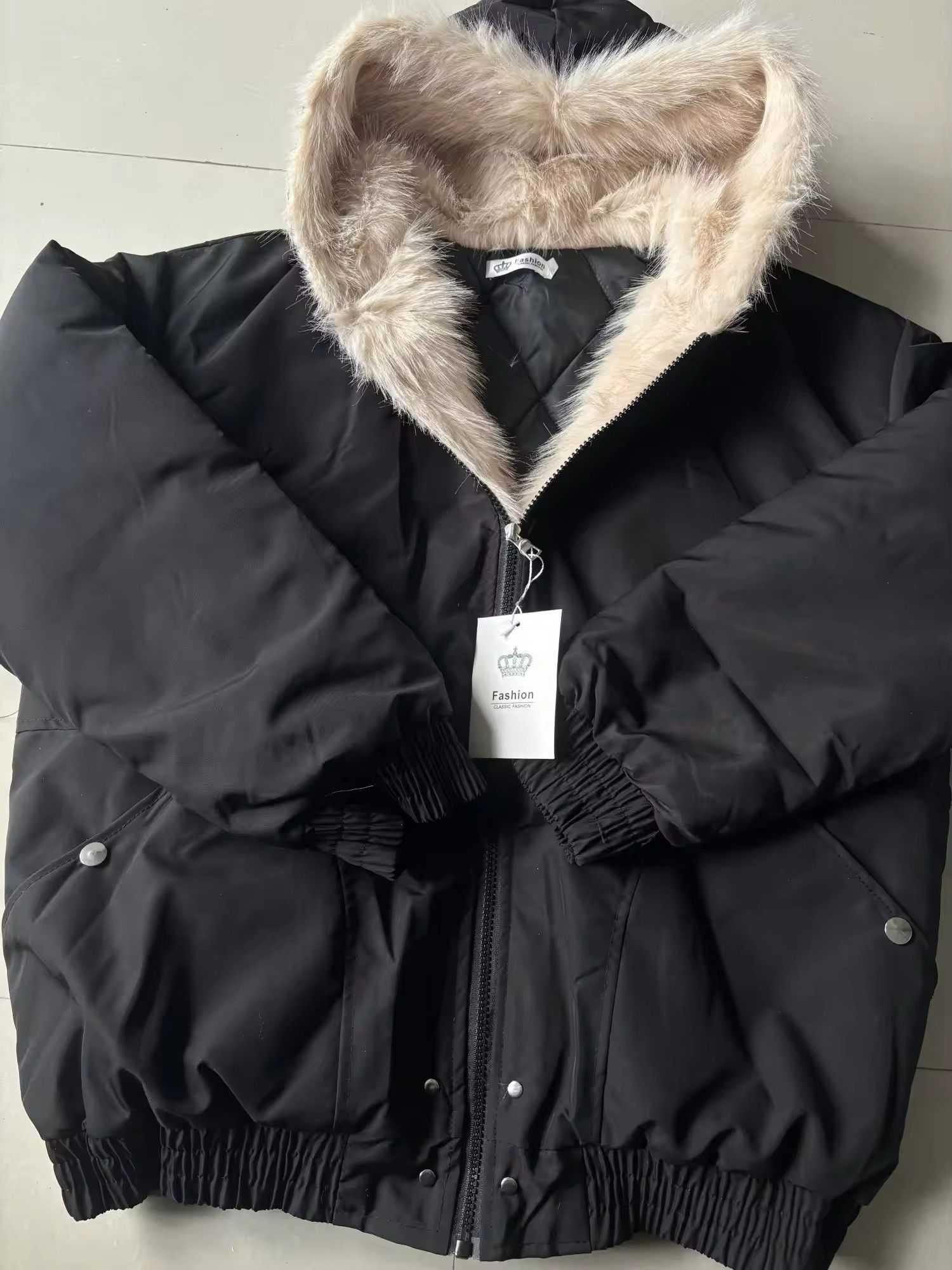 Japanese Brand × Vintage Winter Thick Plush Hooded Cotton Jacket Size US XL / EU 56 / 4 - 6 Thumbnail