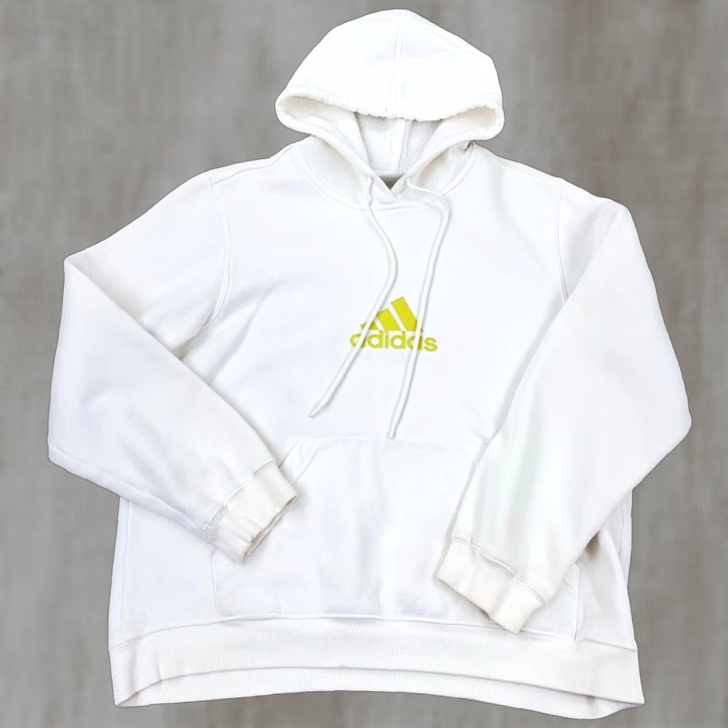 Adidas Adidas Hoodie Men XL White Sweatshirt Pullover Hooded Sport Street Hipster Retro Classic Logo Size US XL / EU 56 / 4 - 1 Thumbnail
