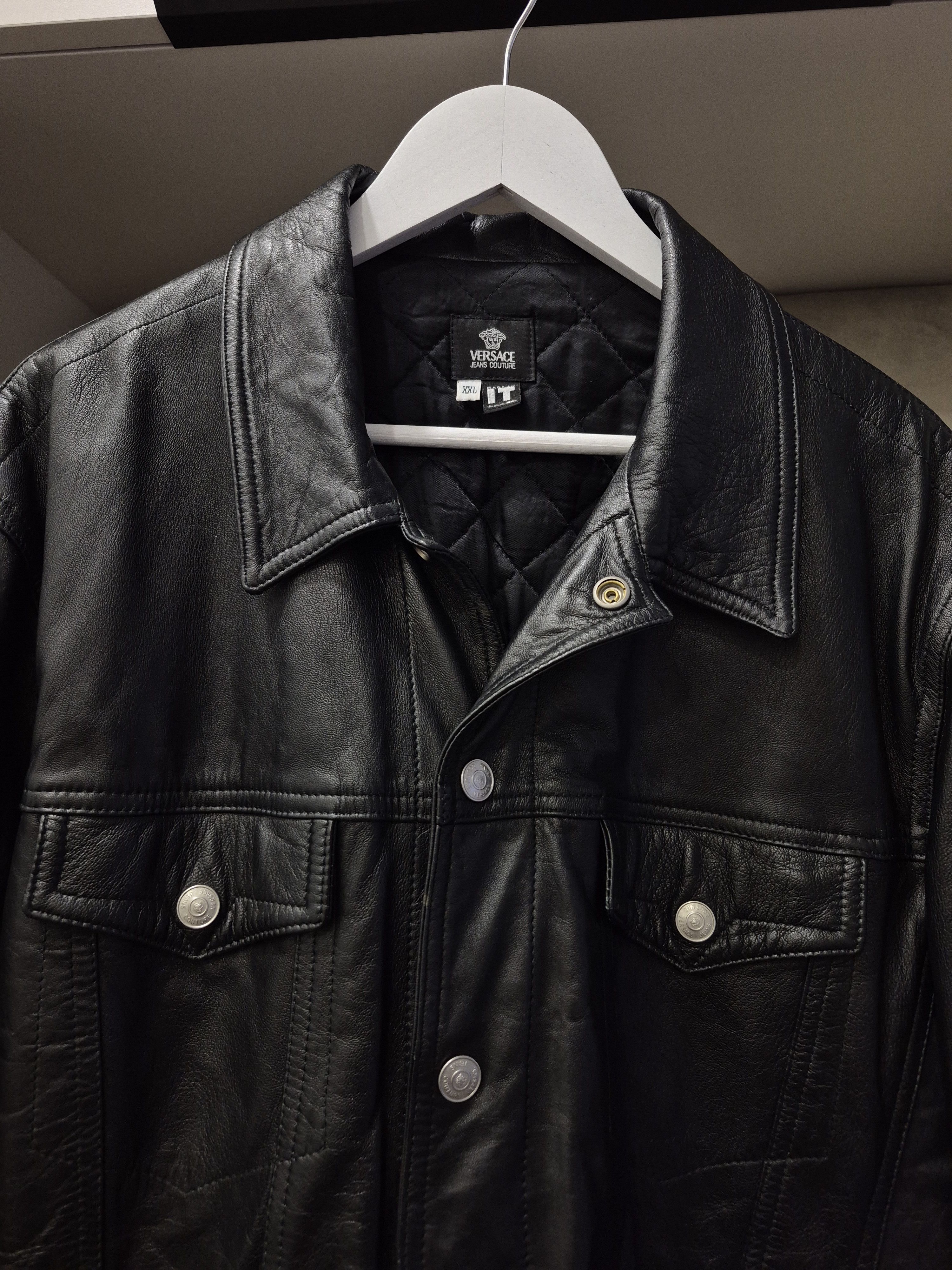Versace Versace men leather trucker style jacket Size US XL / EU 56 / 4 - 9 Thumbnail