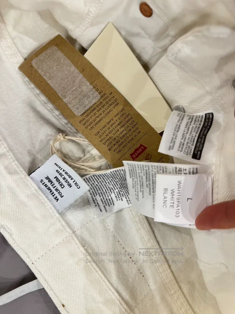 Vetements VETEMENTS size L White tribal print denim pants Size US 27 - 5 Thumbnail