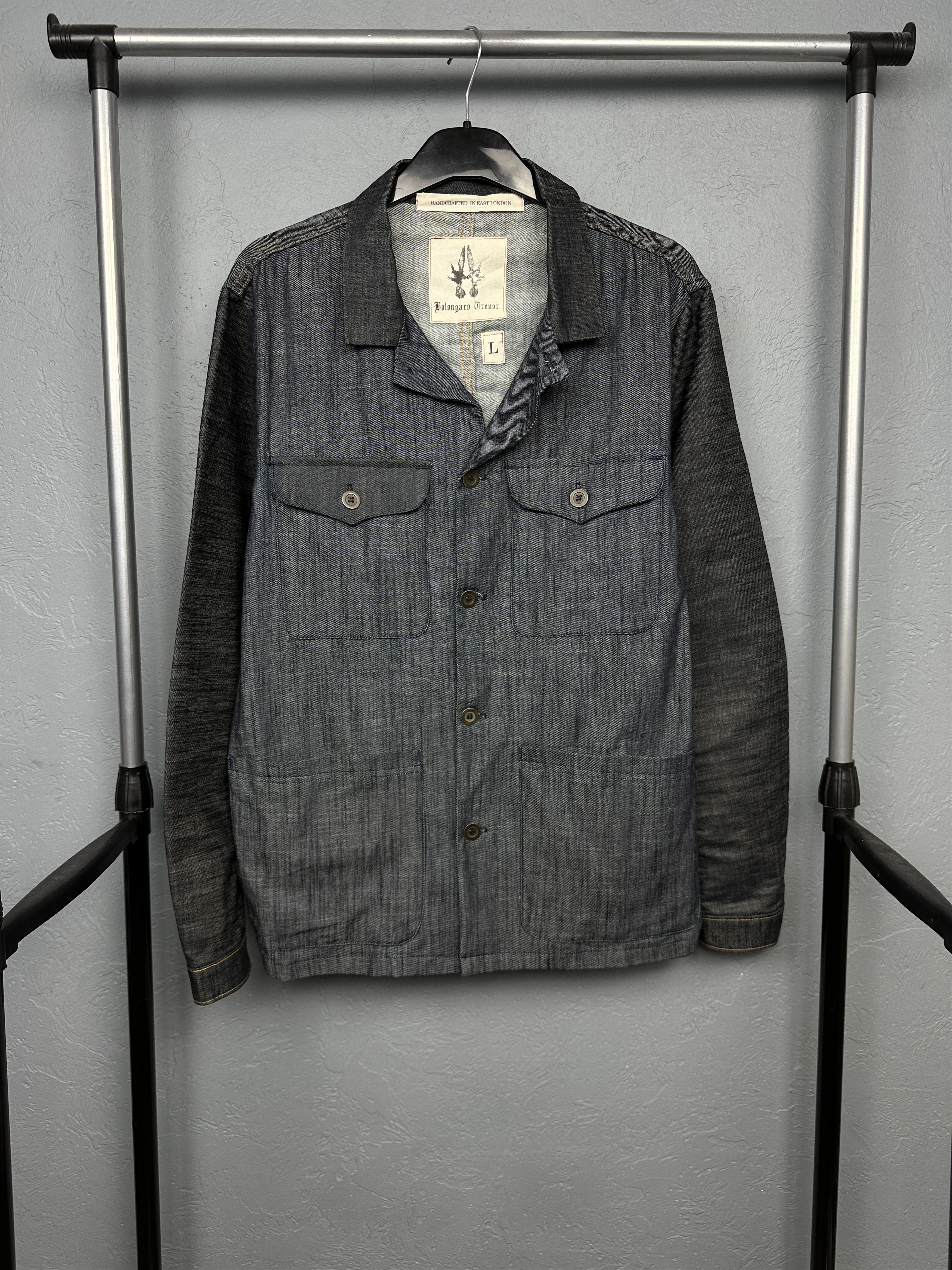 Bolongaro Trevor Bolongaro Trevor Mens Denim Shirt Overshirt Blazer Size US L / EU 52-54 / 3 - 1 Thumbnail