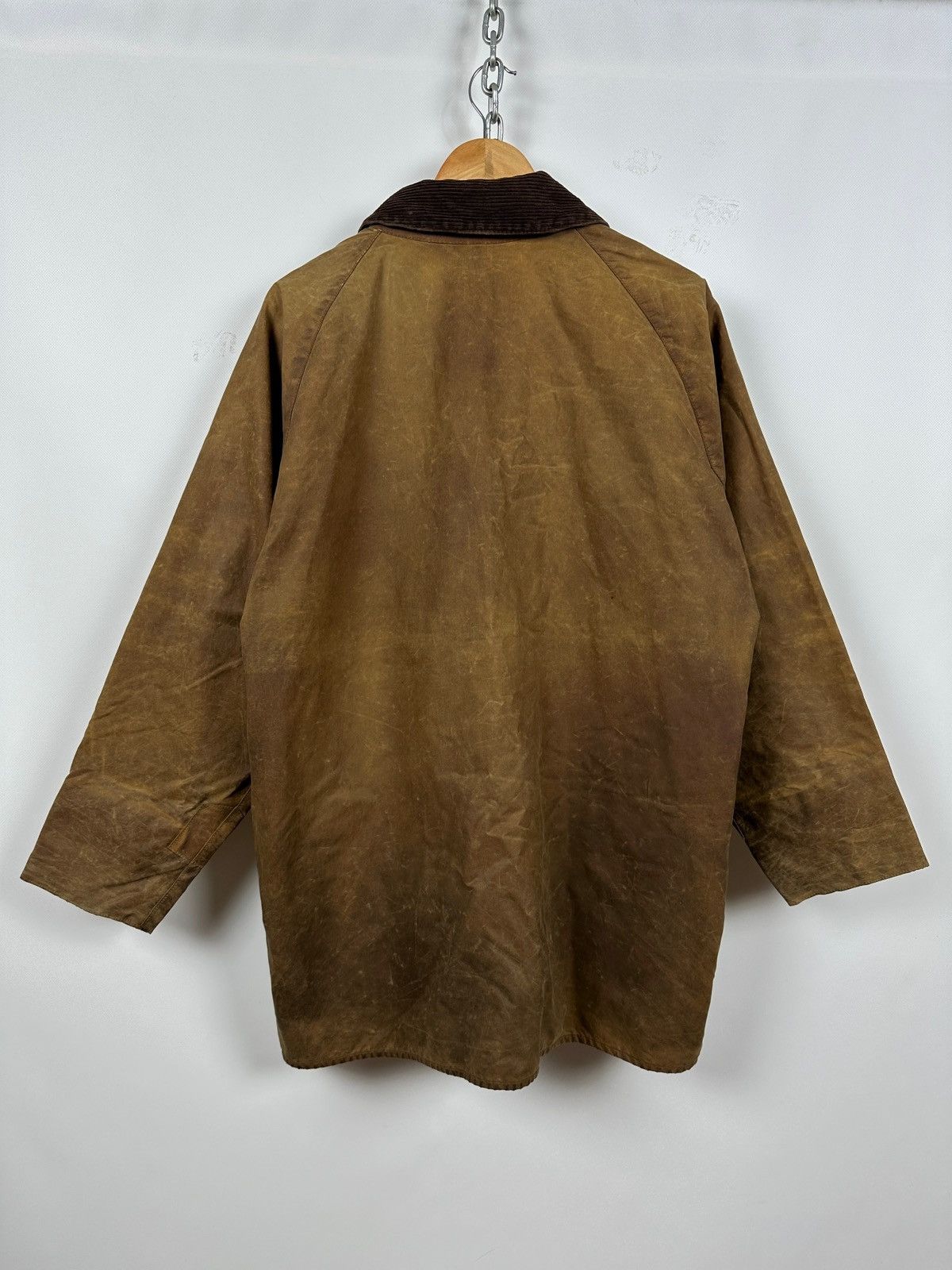 Barbour Vintage Barbour Beaufort Olive Brown Waxed Coat Jacket Size US XXL / EU 58 / 5 - 4 Thumbnail