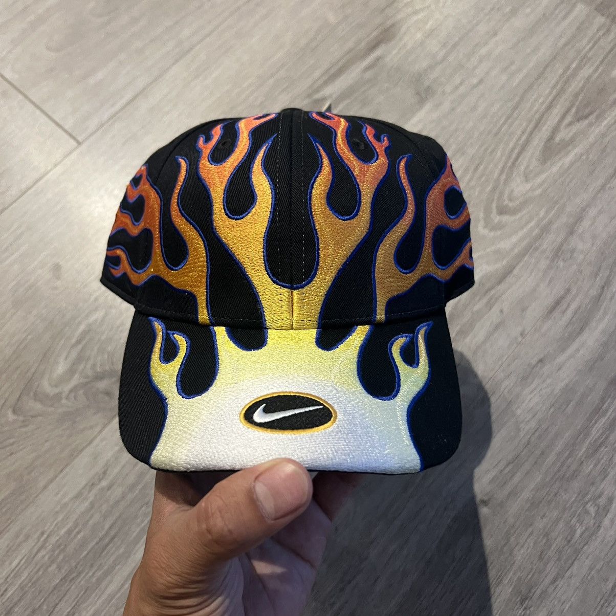 Vintage Vintage Nike flame hat rare Size ONE SIZE - 1 Thumbnail