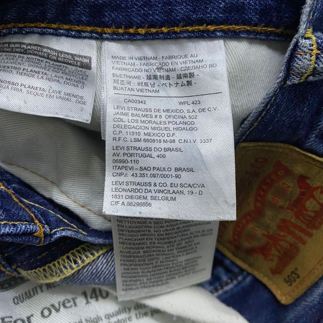 If Six Was Nine 💥Vintage Levis 503 Distressed Denim Kurt Cobain Style Size US 33 - 18 Thumbnail