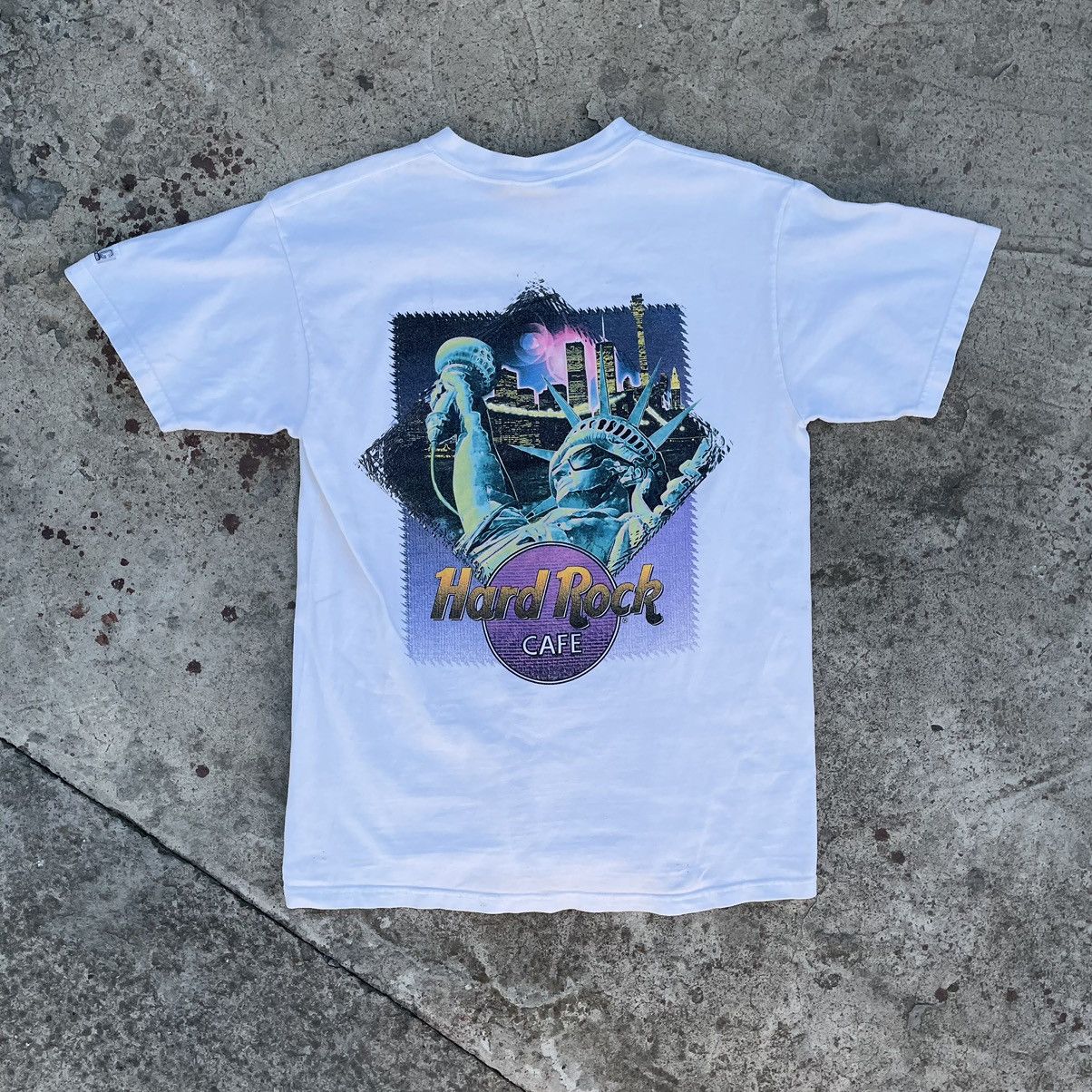 Hard Rock Cafe × Vintage Vintage Hard Rock Cafe T-shirts Logo 90s New York Distressed Size US M / EU 48-50 / 2 - 1 Thumbnail