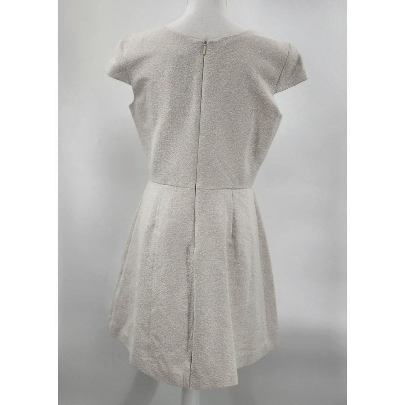 Armani Exchange Armani Exchange White Silver Cap Short Sleeve Dress 10 NWT Size M / US 6-8 / IT 42-44 - 4 Thumbnail