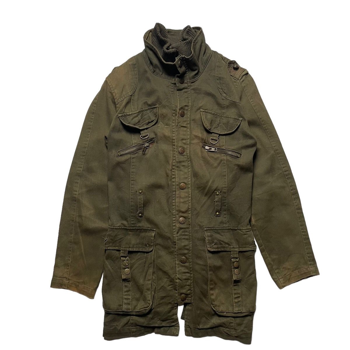 If Six Was Nine × Japanese Brand × Le Grande Bleu (L.G.B.) 🇯🇵 VINTAGE 1998 H.C.M HOMME BONDAGE PARKA JACKET Size US M / EU 48-50 / 2 - 1 Thumbnail