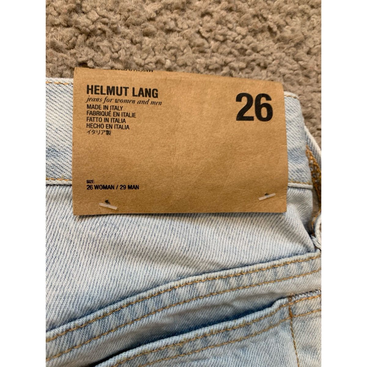 Helmut Lang HELMUT LANG LO DRAINPIPE LIGHT WASH JEANS Size US 29 - 12 Thumbnail