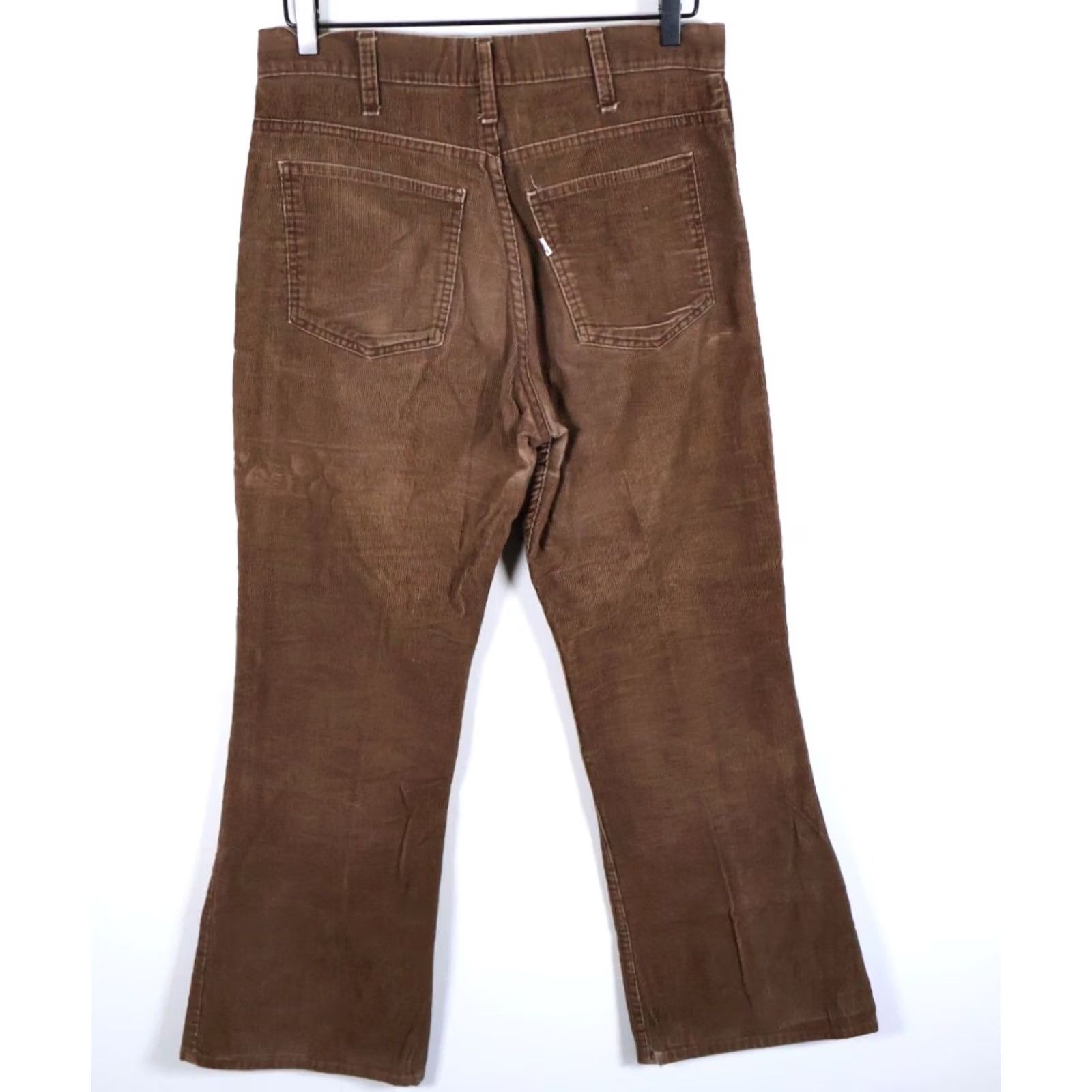 Levi's VINTAGE Levi's 646 Flare Corduroy Pants Men 32 x 29 Brown Talon Disco 70s/80s Vintage/Retro 80s Mens Pants Size US 32 / EU 48 - 2 Thumbnail