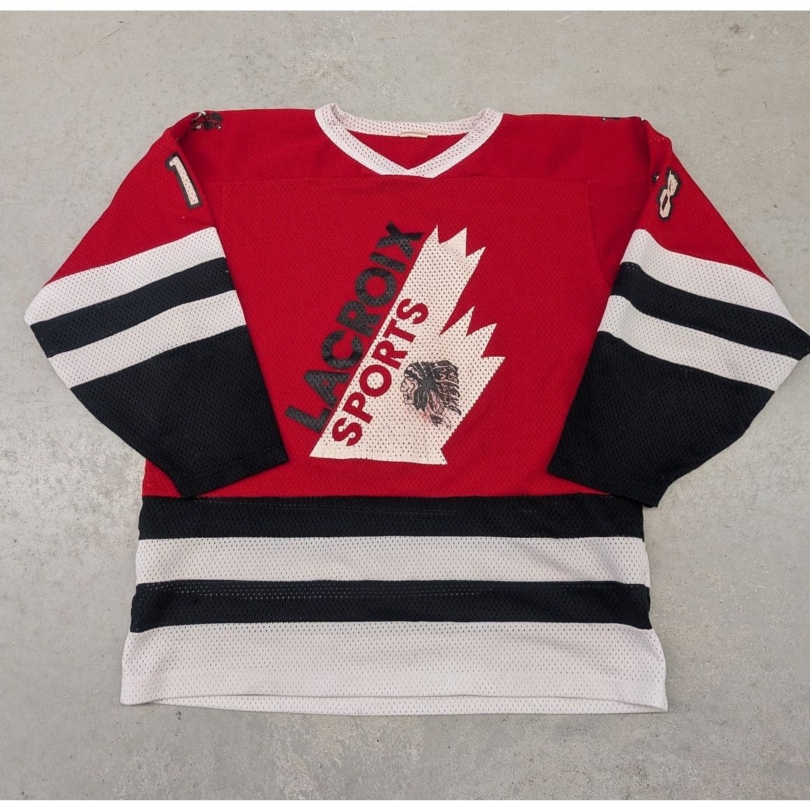 NHL × Vintage Vintage 80s Lacroix Sports Made in Canada Hockey Jersey 18 Size US L / EU 52-54 / 3 - 1 Thumbnail