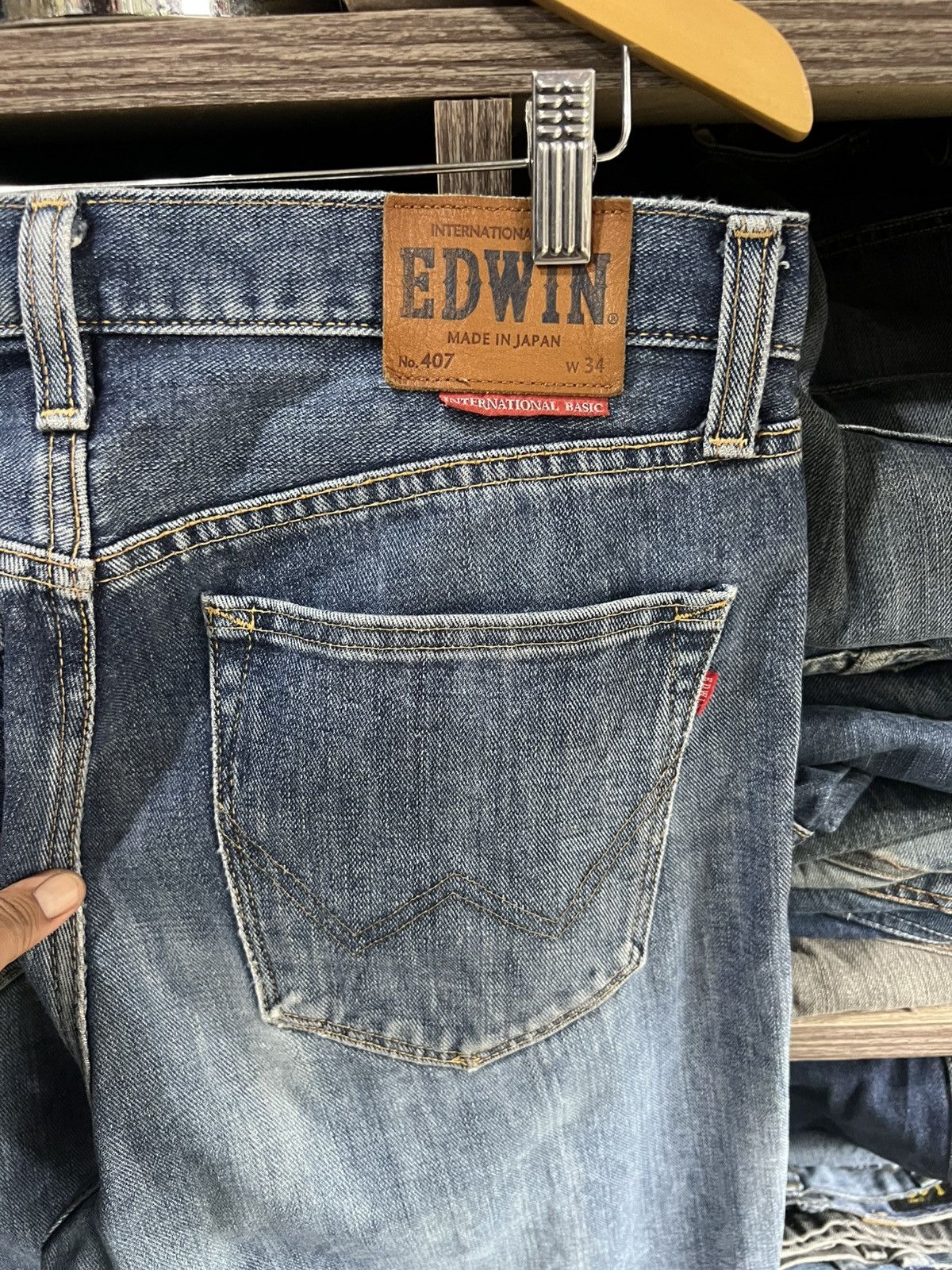 Edwin 🔥Vintage Edwin 407 Distressed Denim Size US 34 / EU 50 - 13 Thumbnail