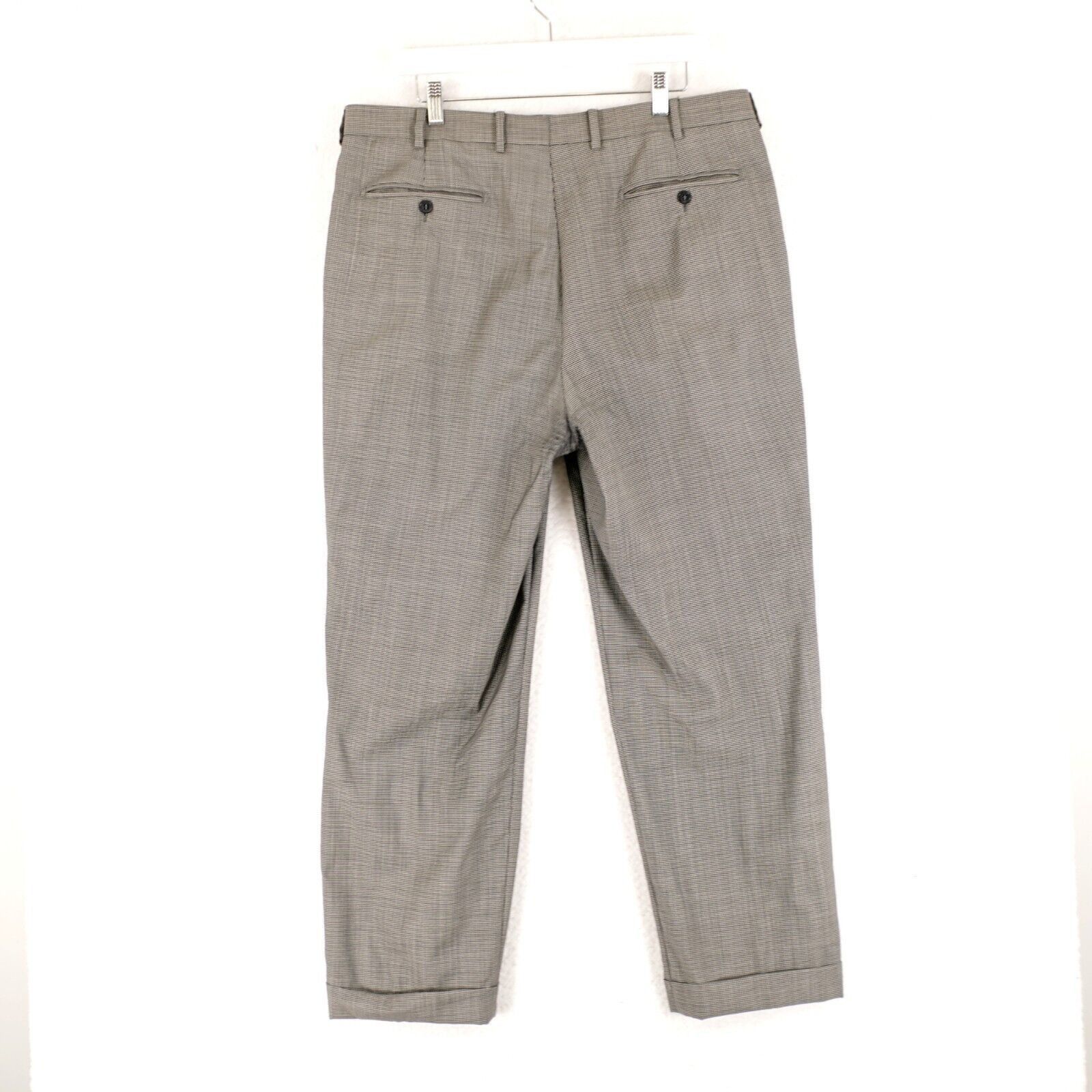 Zanella DAMAGED Zanella Nordstrom Bennett Wool Star Check Gray Dress Size 36R - 5 Thumbnail