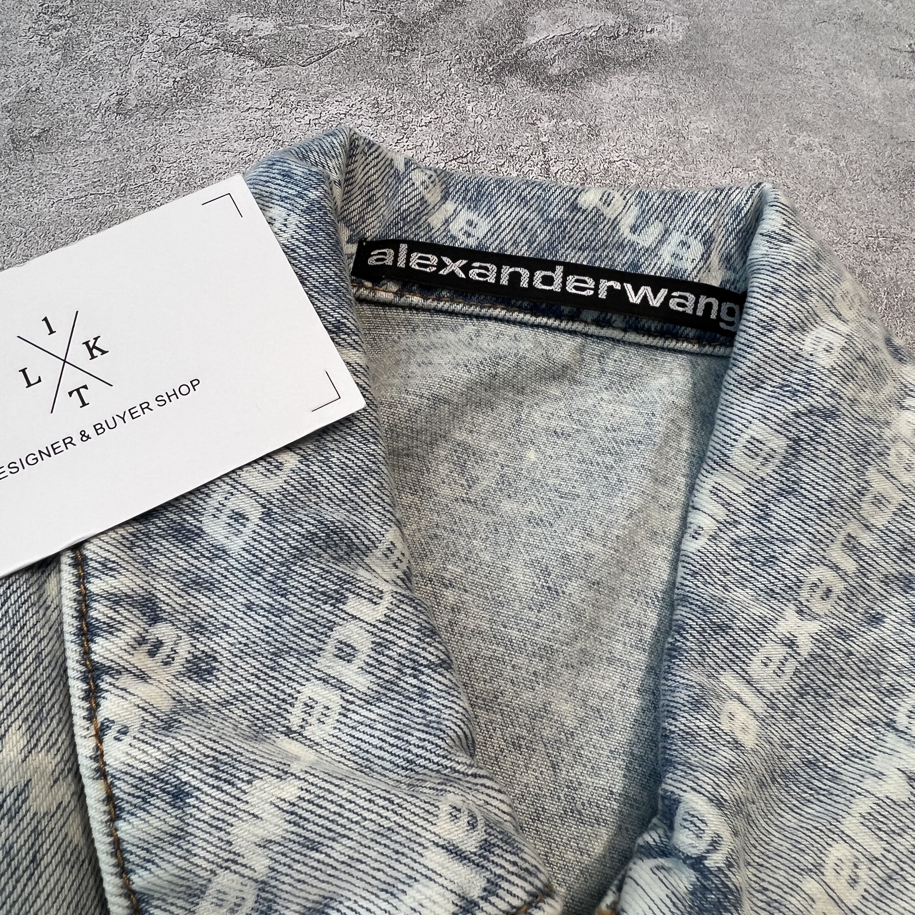 Alexander Wang Alexander King denim jacket （ covered in logos) Size US S / EU 44-46 / 1 - 18 Thumbnail