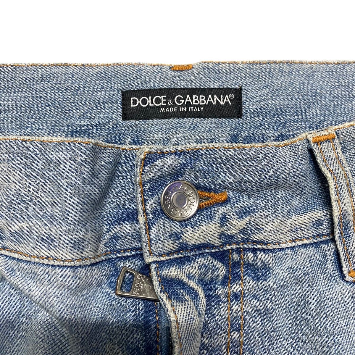 Dolce & Gabbana Dolce&gabbana Repaired Denim Jeans Lightwash Size US 34 / EU 50 - 16 Thumbnail