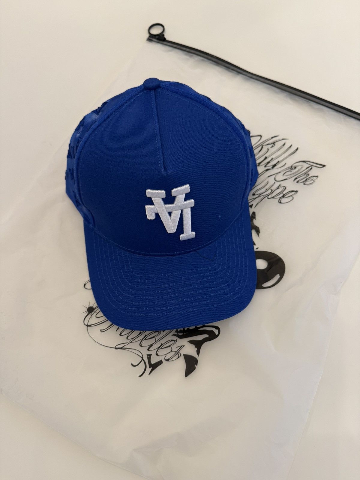 Other Kill The Hype LA Monogram Trucker Hat Blue Size ONE SIZE - 6 Thumbnail