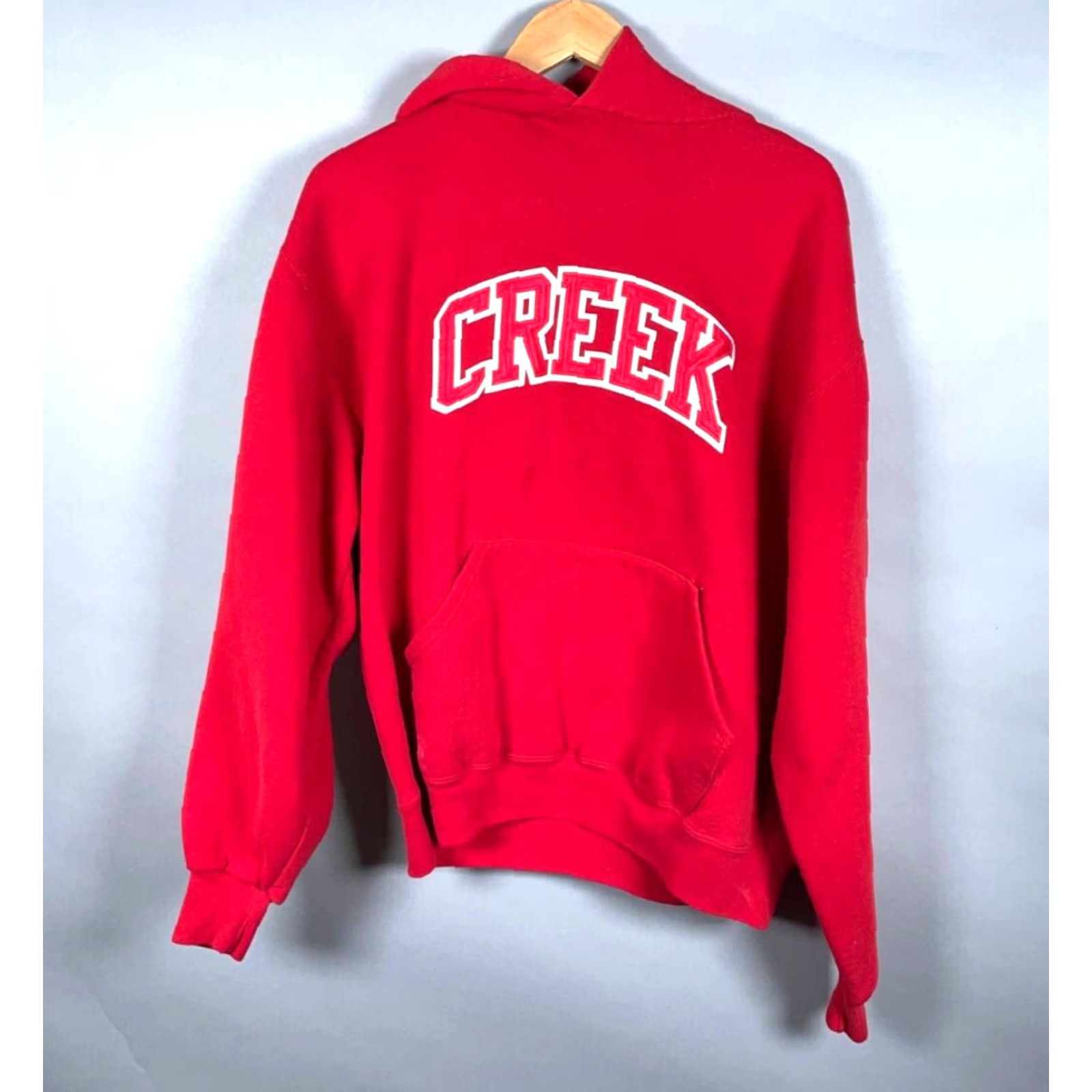 Russell Athletic VINTAGE Russell Athletic Hoodie Crew Neck 90s Red Embroidered Adult Large Logo Graphic Print Sweatshirt 50/50 Mens Size US L / EU 52-54 / 3 - 2 Thumbnail
