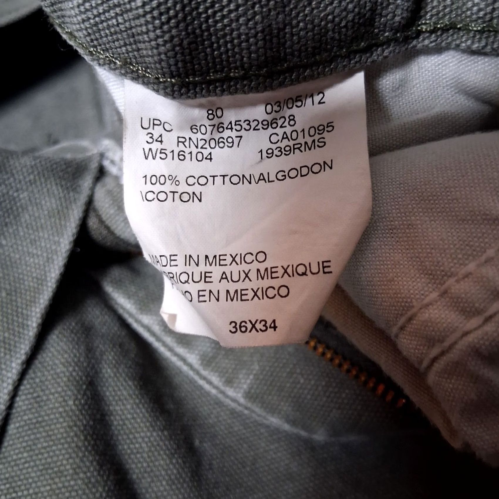 Dickies Dickies Carpenter Pants Men 36x34 Gray Canvas Duck Workwear Pants 5-Pocket Regular Inseam 34 Men Adjustable READ Size US 36 / EU 52 - 3 Thumbnail