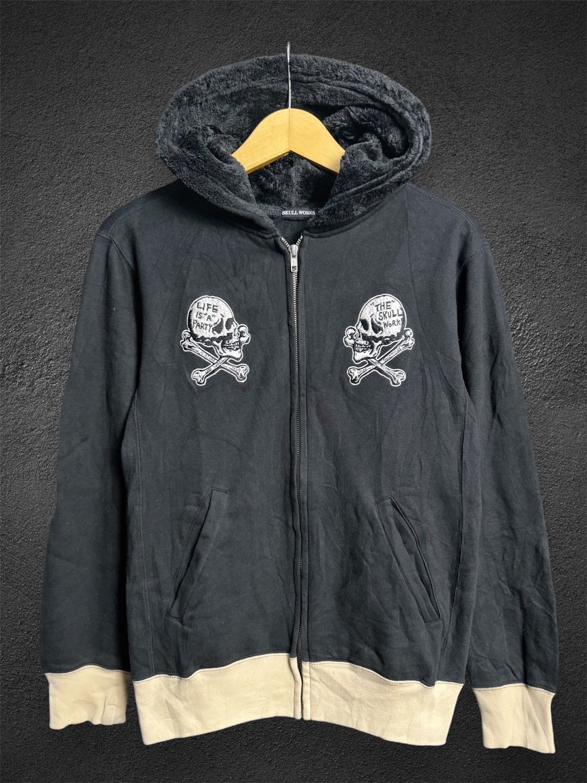 Double Skulls Works Velvet Hoodie