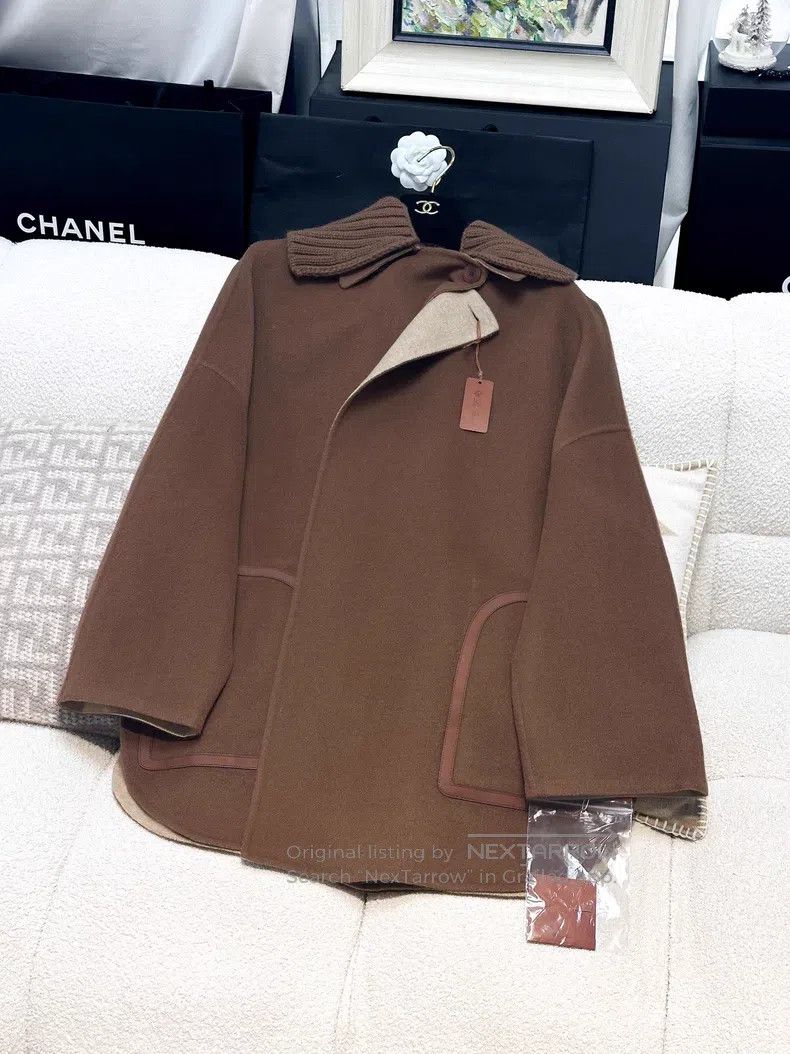Loro Piana Loro Piana Coffee color with khaki color double-sided wear Size S / US 4 / IT 40 - 1 Thumbnail