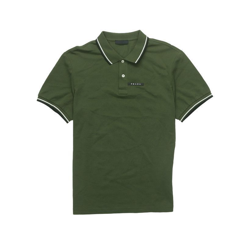 Prada Prada Green Striped Short Sleeve Polo Shirt-2506 Size US M / EU 48-50 / 2 - 6 Thumbnail