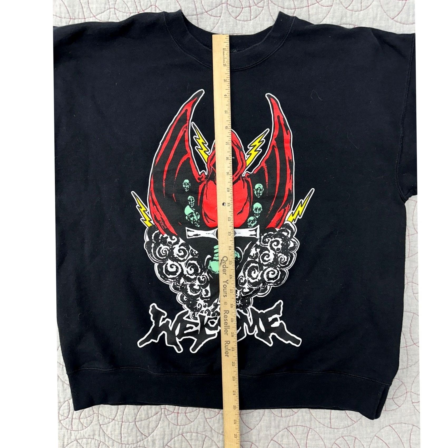 Welcome Skateboards Welcome Skate Sweatshirt Black Reaper Graphic Cross Mens Large Size US L / EU 52-54 / 3 - 6 Thumbnail