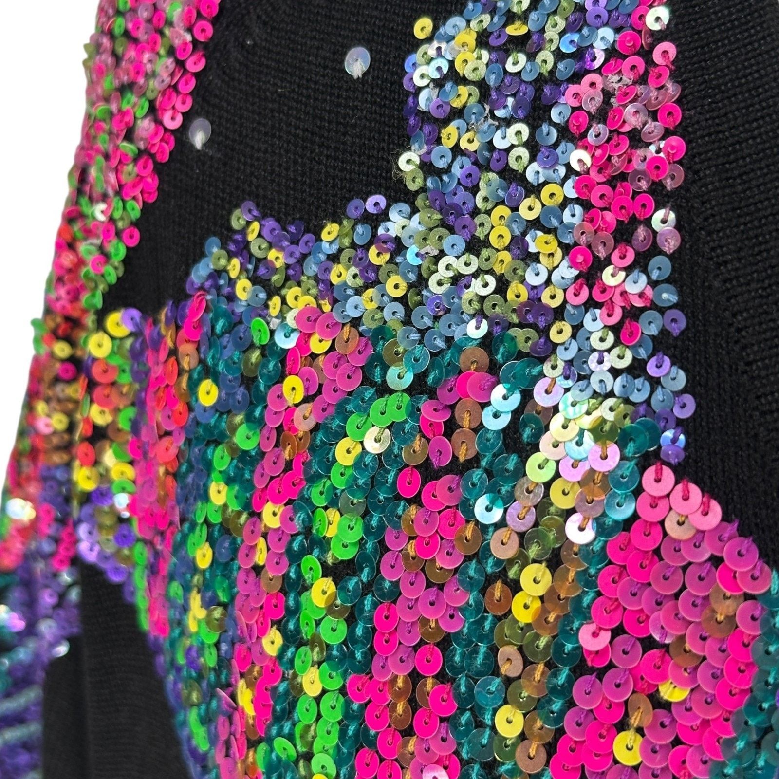Other VTG Michael Simon Fish Cardigan Sweater Women XL Silk Black Size XL / US 12-14 / IT 48-50 - 4 Thumbnail