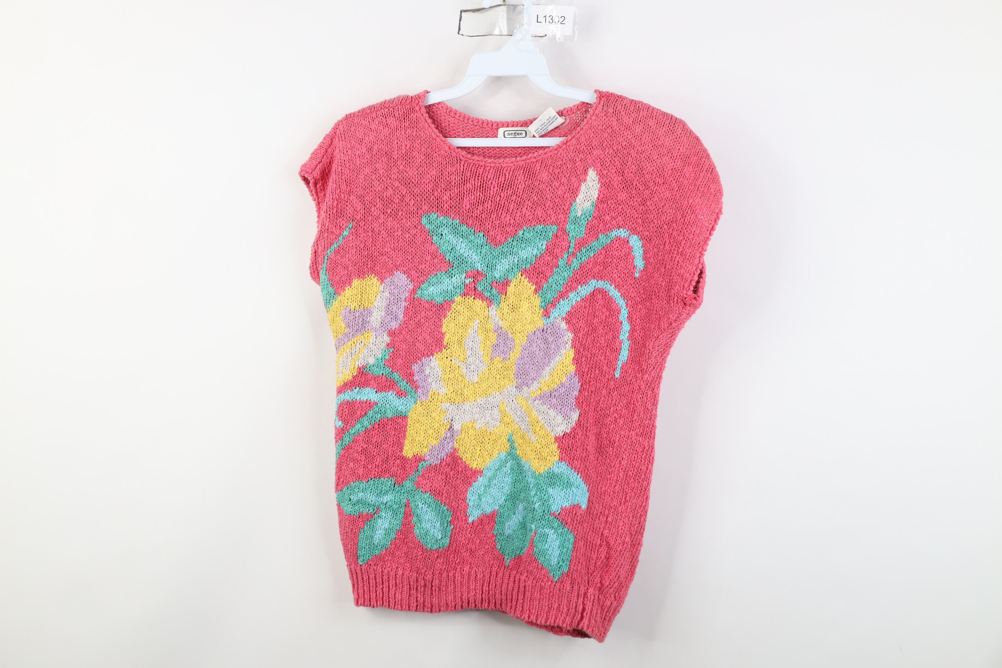 Vintage Vintage 70s 80s Streetwear Abstract Flower Knit Sweater Size M / US 6-8 / IT 42-44 - 1 Thumbnail