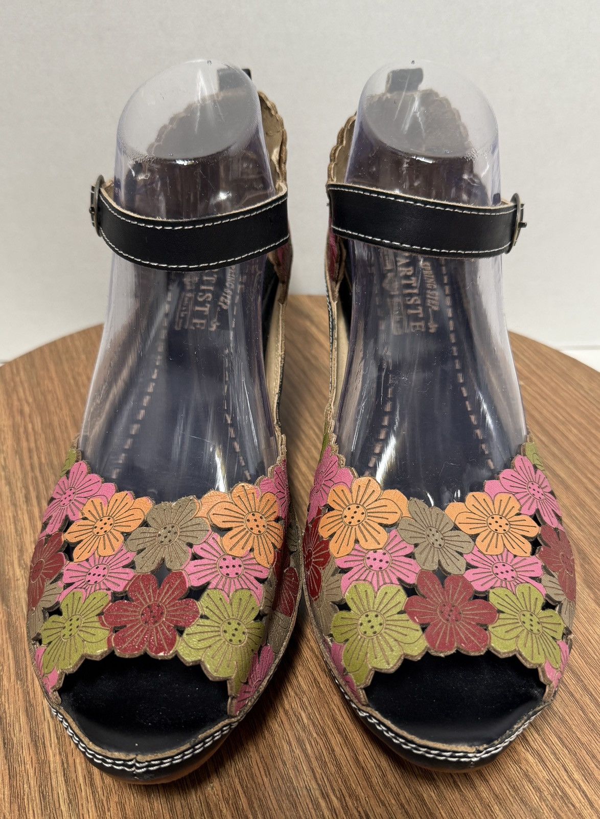 Spring Step L'Artiste Women Black/Multi Avnia Ankle Sandal