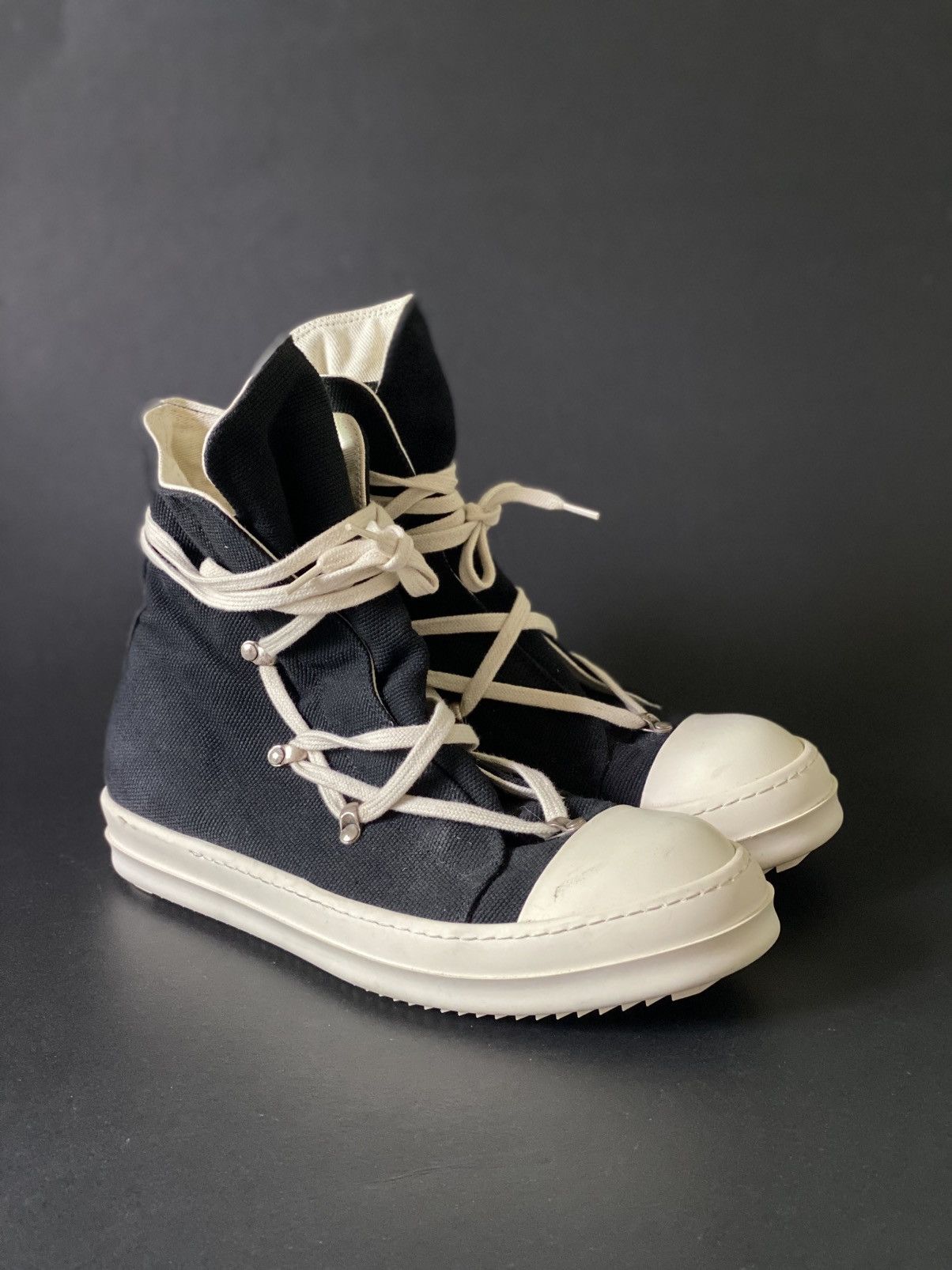 Designer × Rick Owens × Rick Owens Drkshdw Rick Owens drkshdw hexa black canvas Size US 9.5 / EU 42-43 - 2 Thumbnail