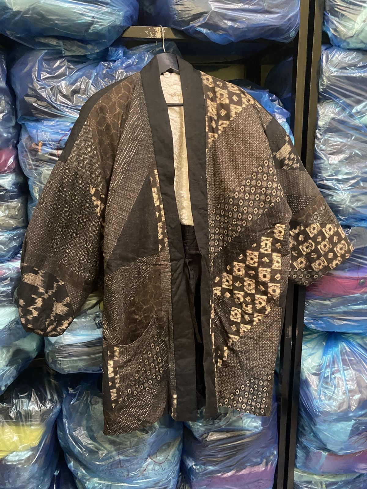 Japanese Brand × Vintage VINTAGE HANTEN KIMONO PATCHWORK DESIGN Size US M / EU 48-50 / 2 - 3 Thumbnail