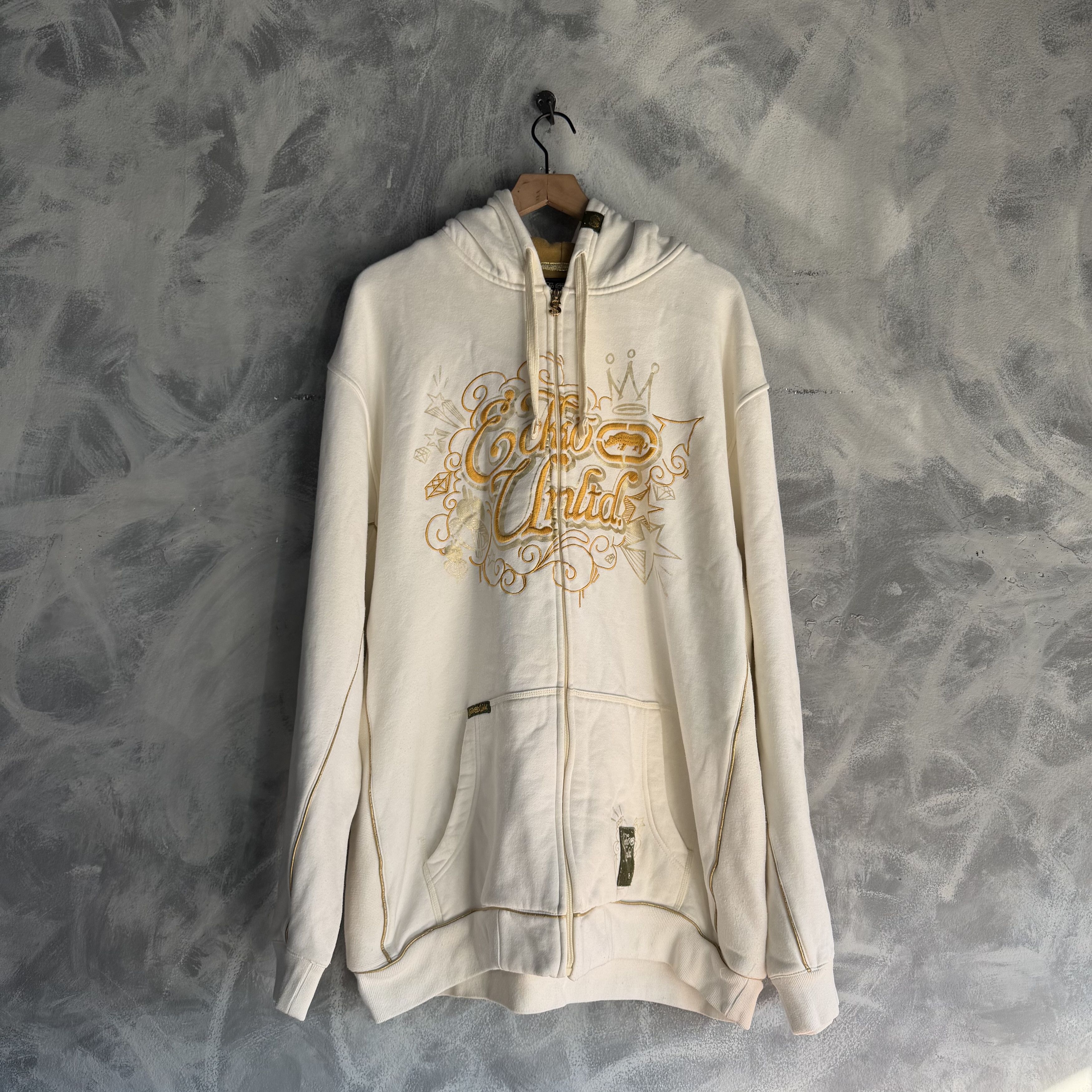 Ecko Unltd. Vintage Ecko Unltd Hoodie Mens 2XL White Gold Sweatshirt Size US XL / EU 56 / 4 - 2 Thumbnail
